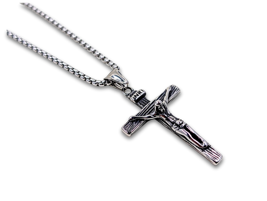 Crucifix Pendant Large Stainless Steel