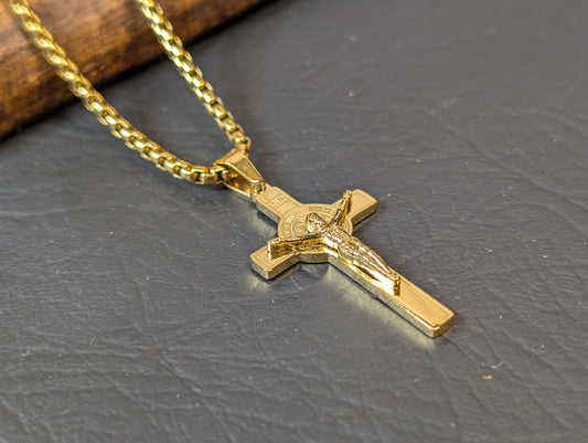St. Benedict Medal Crucifix Necklace