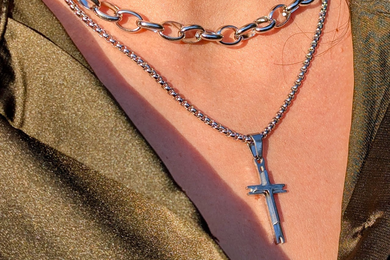Layered Cross Necklace