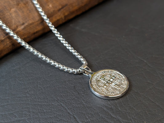 St. Benedict Medal Pendant Stainless Steel