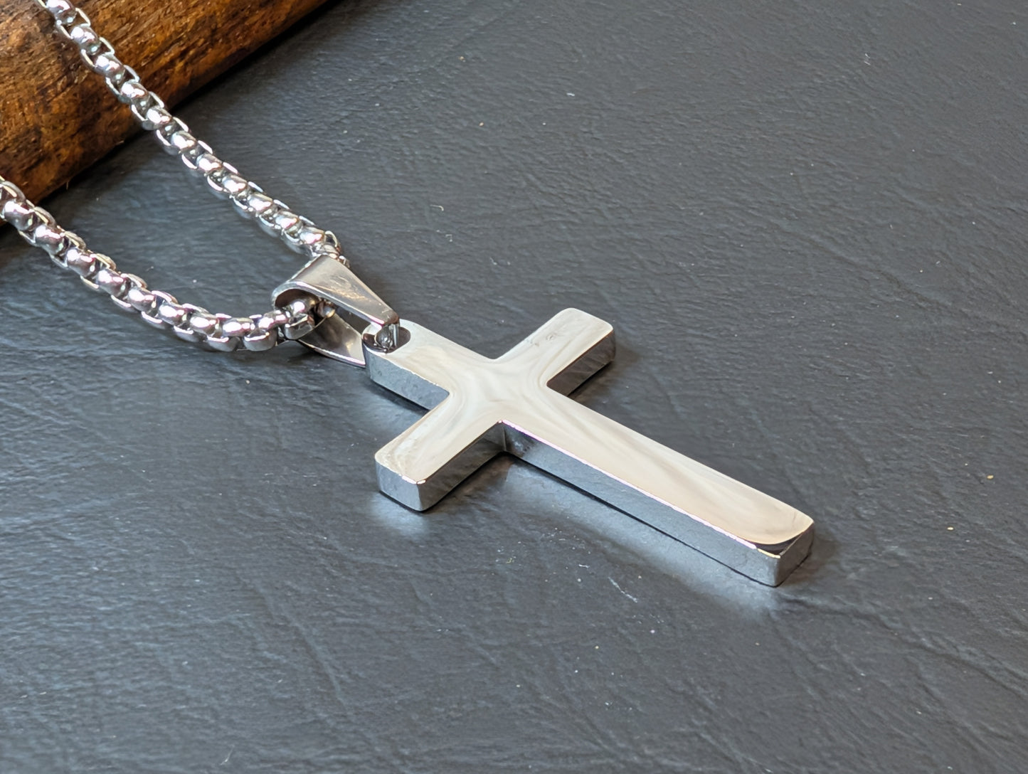 Plain Cross Pendant Stainless Steel