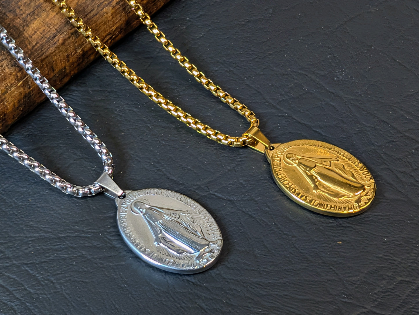 Miraculous Medal Pendant Stainless Steel