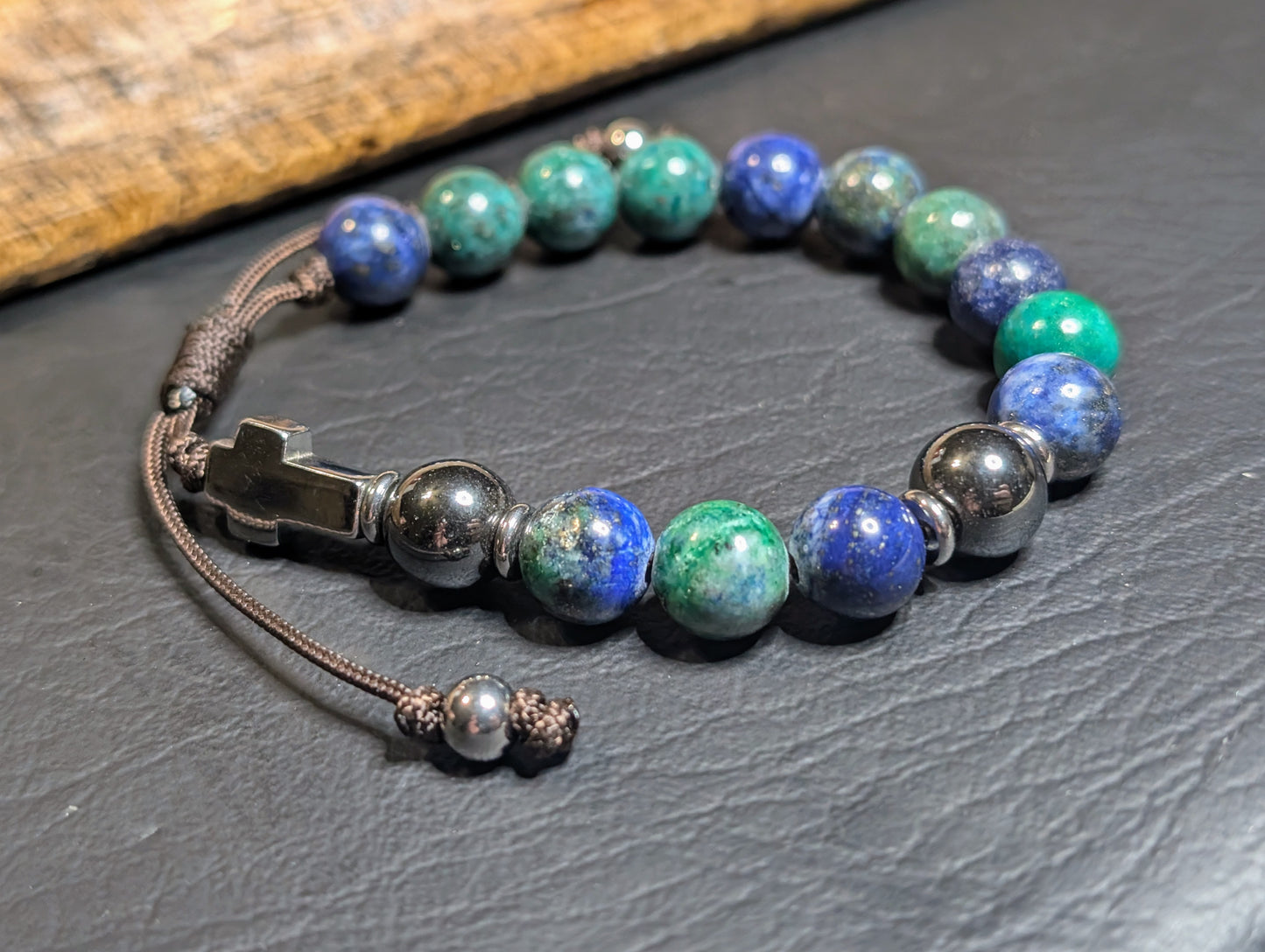 Guardian of the Redeemer Decade Paracord Rosary Bracelet