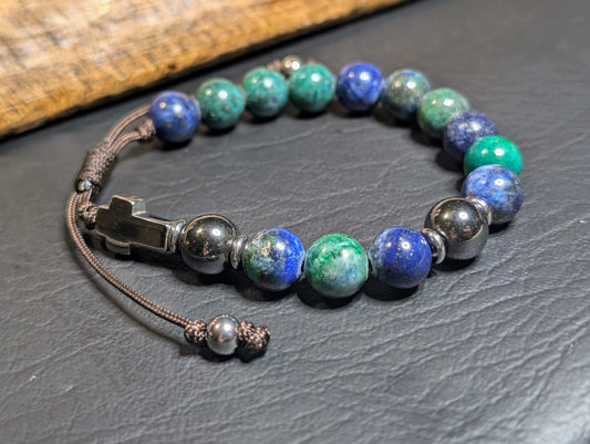 Guardian of the Redeemer Decade Paracord Rosary Bracelet