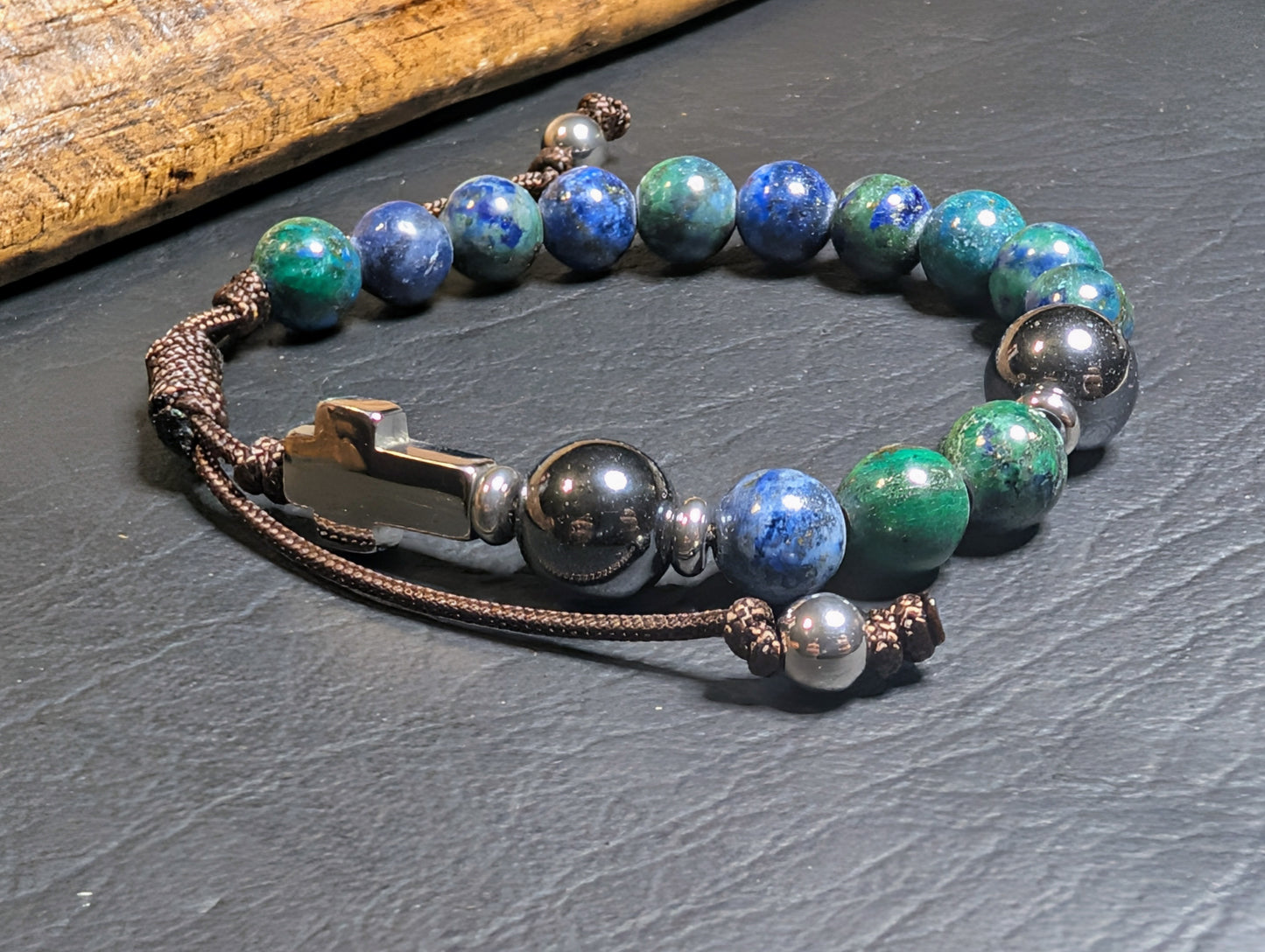 Guardian of the Redeemer Decade Paracord Rosary Bracelet