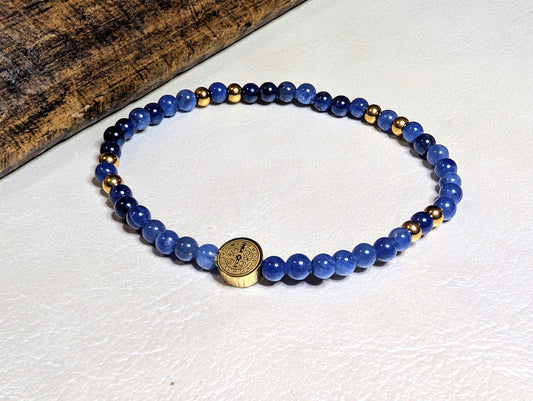 St. Benedict Sodalite Stretch Stack Bracelet