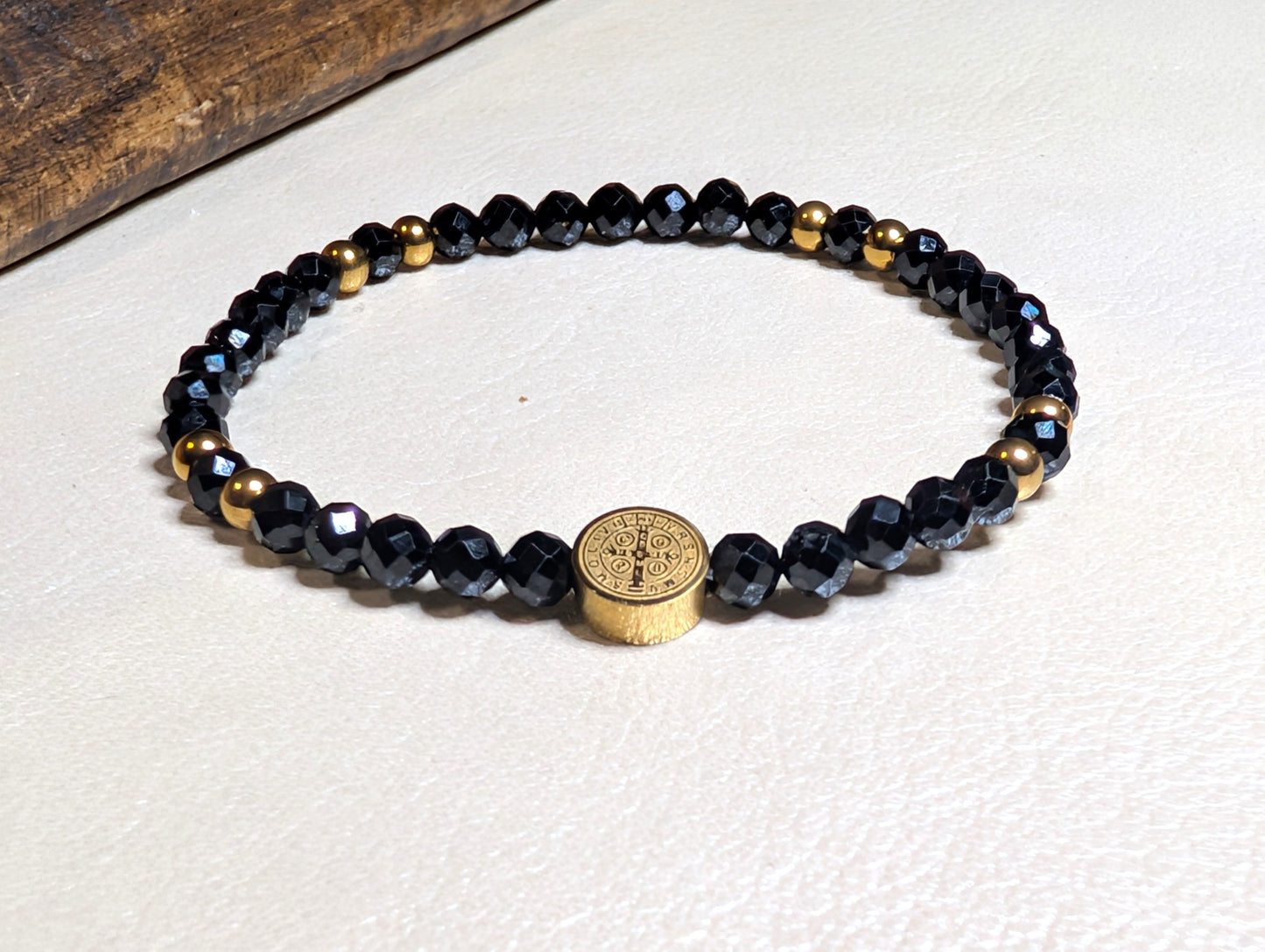 St. Benedict Spinel Stretch Stack Bracelet