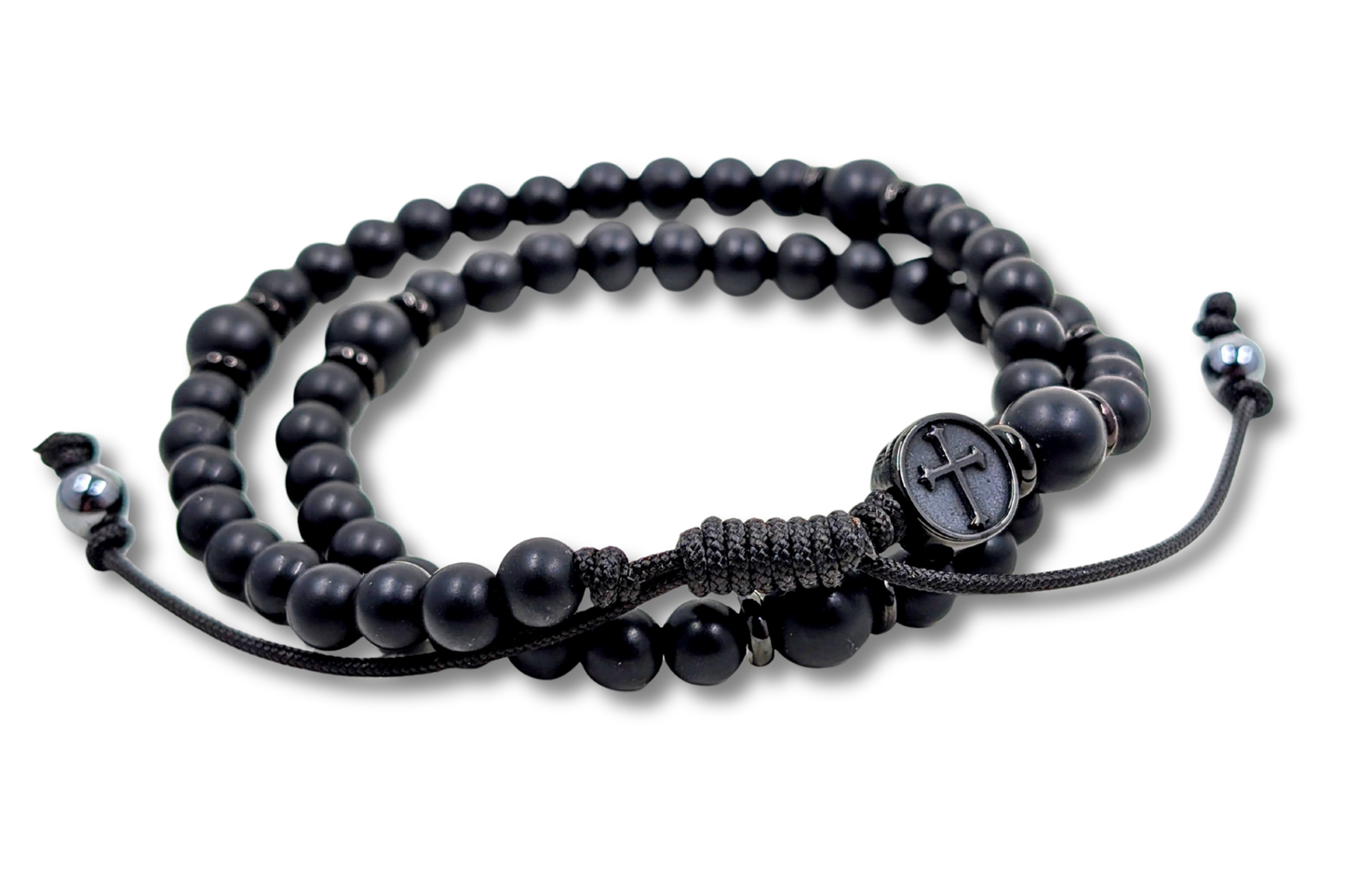 Terror of Demons Double Wrap Paracord Rosary Bracelet