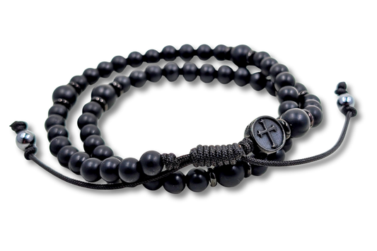 Terror of Demons Double Wrap Paracord Rosary Bracelet
